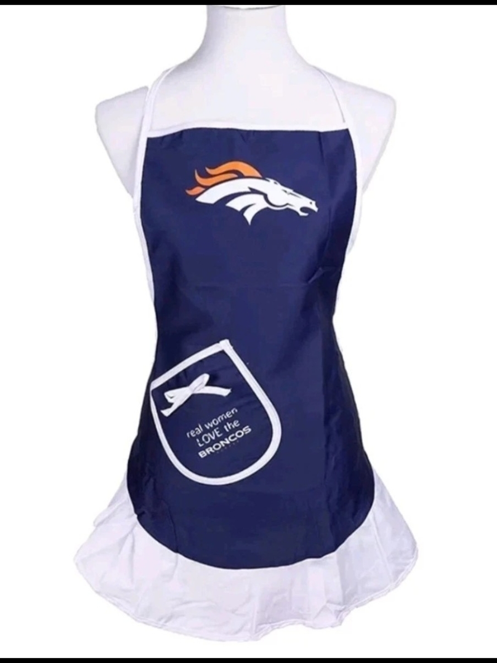 Denver Broncos Women's Navy Apron with Team Logo